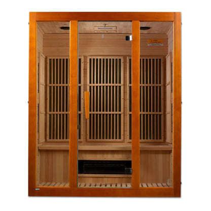 Maxxus Sauna MX-J306-02S Maxxus "Alpine" Dual Tech 3-person Low EMF FAR Infrared Sauna Canadian Hemlock