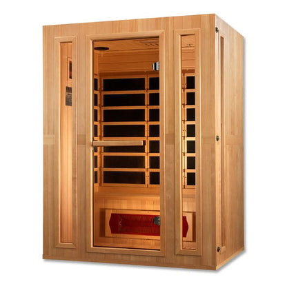 Maxxus Sauna MX-LS3-01 Maxxus "Trinity" Dual Tech 3-person Infrared Sauna - Low EMF, Canadian Hemlock