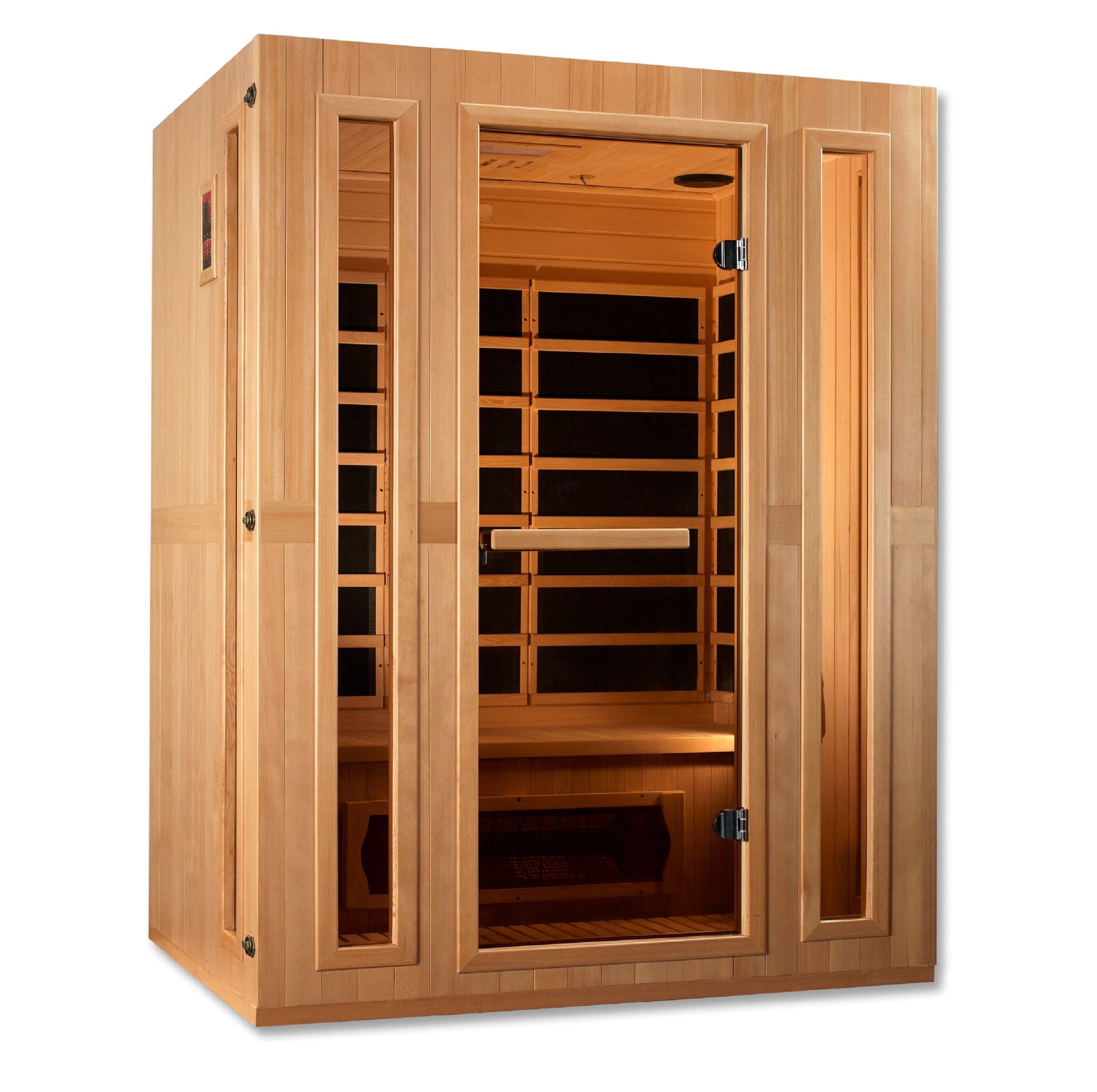 Maxxus Sauna MX-LS3-01 Maxxus "Trinity" Dual Tech 3-person Infrared Sauna - Low EMF, Canadian Hemlock