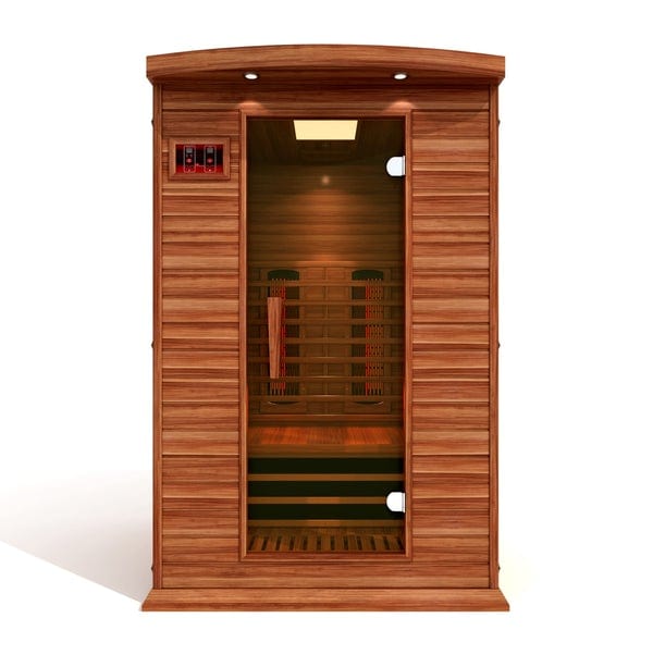 Maxxus Sauna MX-M206-01-FS-CED Maxxus 2 Person Full Spectrum Near Zero EMF FAR Infrared Carbon Canadian Red Cedar Sauna