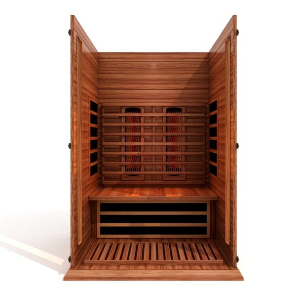 Maxxus Sauna MX-M206-01-FS-CED Maxxus 2 Person Full Spectrum Near Zero EMF FAR Infrared Carbon Canadian Red Cedar Sauna