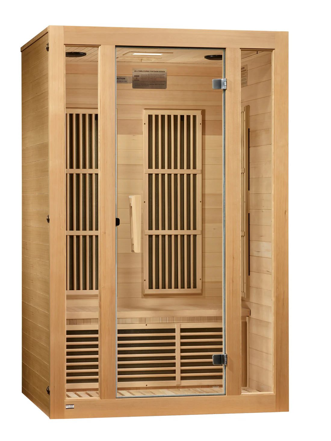 Maxxus "Seattle" 2 Person Indoor Near Zero EMF FAR-IR Canadian Hemlock Sauna