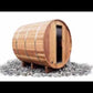 Outdoor/Indoor Western Red Cedar Wet Dry Barrel Sauna - Front Porch Canopy - 8 Person