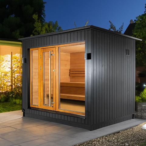 SaunaLife G7 Pre-Assembled AirCube 6-Person Outdoor Sauna Cabin