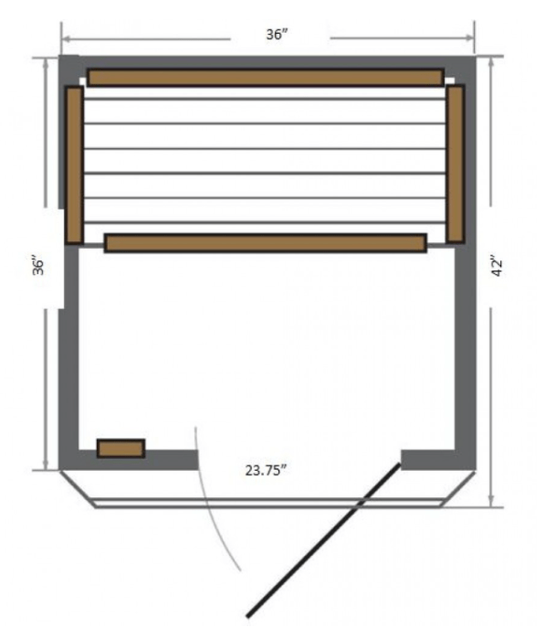 SunRay HL100K Sedona Sedona Indoor 1-Person Luxury Sauna - with Cedar wood and Carbon Heaters