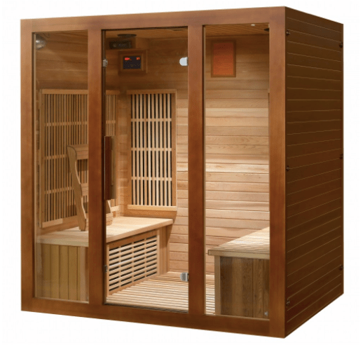 SunRay HL400KS Roslyn Roslyn Indoor 4-Person Sauna - with Cedar wood, Carbon Heaters, Side Bench Seating